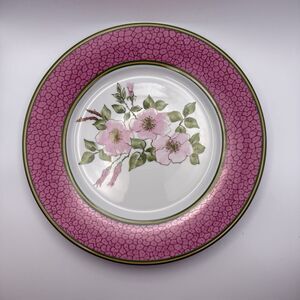 Impressions de Paris Limoges Antioch Red Plate Patrick Frey Floral France